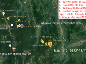 Động đất ở Kon Tum tăng bất thường