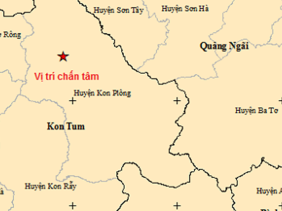 8 trận động đất liên tiếp xảy ra tại Kon Tum trong 2 ngày