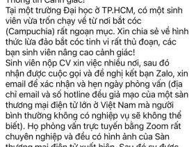 Nhiều trường ĐH cảnh báo sinh viên về nguy cơ bị 'bắt cóc' khi tìm việc