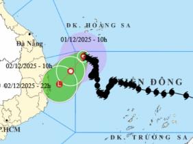 Bão số 15 ít di chuyển, từ mai miền Trung mưa vừa đến mưa to
