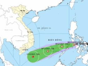 Áp thấp nhiệt đới đổi hướng di chuyển, tốc độ nhanh hơn khi vào Biển Đông