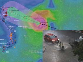 Bão số 11 Matmo mạnh nhất giật đến cấp 16, gây mưa to gió mạnh từ đêm 5.10 trước khi đổ bộ