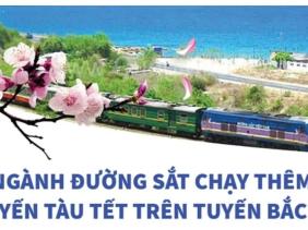 Ngành đường sắt chạy thêm 8 chuyến tàu Tết trên tuyến Bắc-Nam