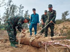 Xử lý an toàn quả bom trên 150 kg, còn nguyên ngòi nổ