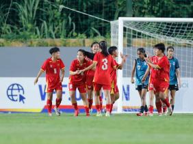 U20 nữ Việt Nam ghi bàn thắng khó tin ở vòng loại châu Á