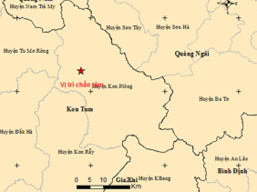 Ba trận động đất liên tiếp ở Kon Tum