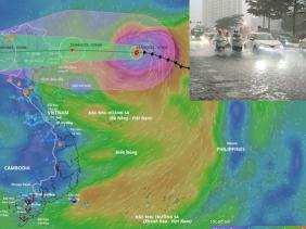 Không còn ở cấp siêu bão, bão số 9 Ragasa sắp đi vào vùng biển Quảng Ninh - Hải Phòng