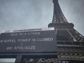 Nhân viên kéo dài đình công, Tháp Eiffel đóng cửa ngày thứ hai liên tiếp