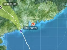 Bão Tapah áp sát Hong Kong (Trung Quốc)