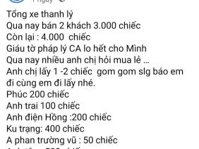 Công an xác minh clip livestream bán 7.000 xe thanh lý trong bãi xe vi phạm của CSGT