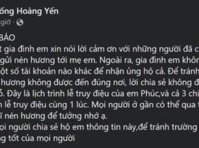 Gia đình 3 chiến sĩ PCCC không kêu gọi xin tiền phúng điếu trên mạng xã hội