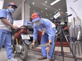 Trung tâm đăng kiểm sẽ kiểm định khí thải xe máy ở Hà Nội