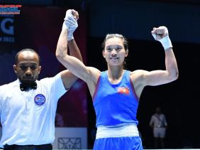 Nguyễn Thị Tâm đánh bại hạt giống số 1 ở giải boxing vô địch châu Á