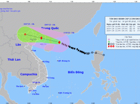 Cơn bão số 1 giật cấp 15, cách Quảng Ninh 480km