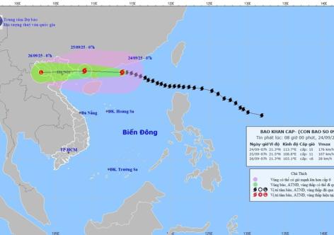Tin mới nhất bão Ragasa- bão số 9: Cách Quảng Ninh khoảng 600km, vì sao cơn bão liên tục giảm cấp?