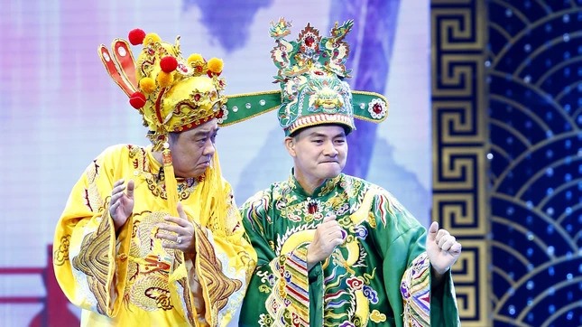 Xuân Bắc đóng Nam Tào ở Táo Quân. Ảnh: VFC