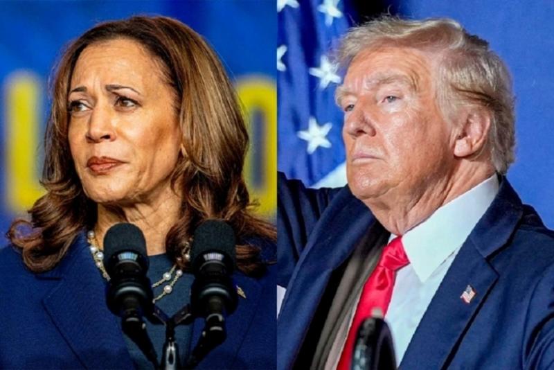 Phó Tổng thống Mỹ Kamala Harris và cựu Tổng thống Mỹ Donald Trump. Ảnh: NBC
