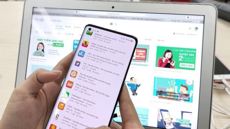 Vay tiền qua app - hiểm họa không lối thoát. Ảnh minh họa