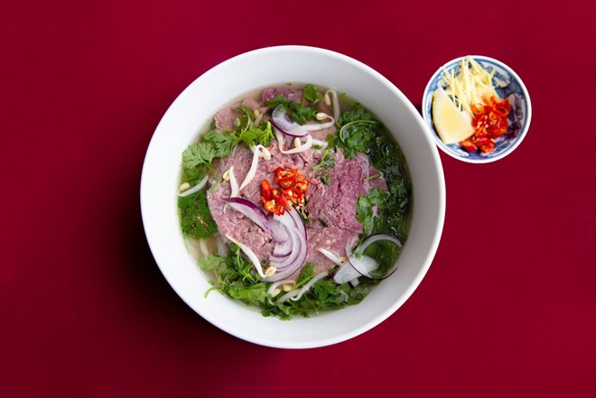 Phở bò trứ danh của ẩm thực Việt Nam. Ảnh: Lucia Thảo Hương
