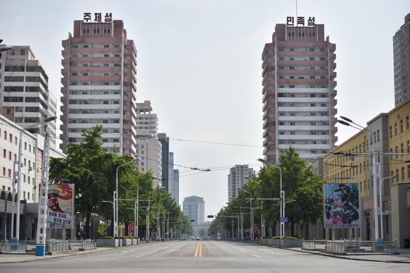 Một tuyến phố tại thủ đô Bình Nhưỡng của Triều Tiên hôm 27/5. Ảnh: AFP.