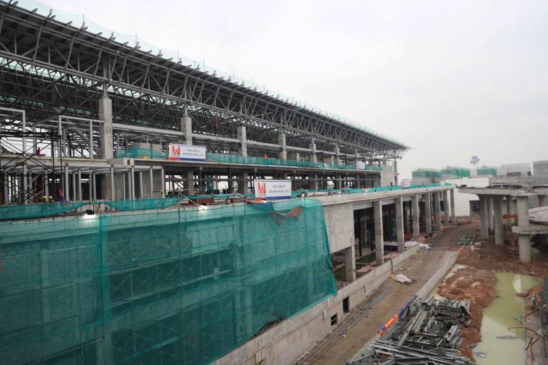 Nhà ga T3 Tân Sơn Nhất dự kiến hoàn thành 30.4.2025. Ảnh: Minh Quân
