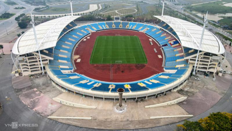 Sân vận động Mỹ Đình, Hà Nội, tháng 3/2022. Ảnh: Giang Huy