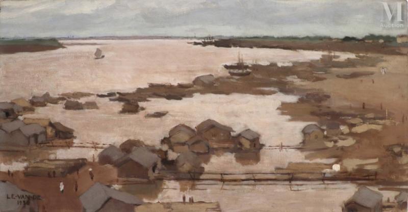 Tranh kích thước 53,5x100,5 cm. Ảnh: Millon