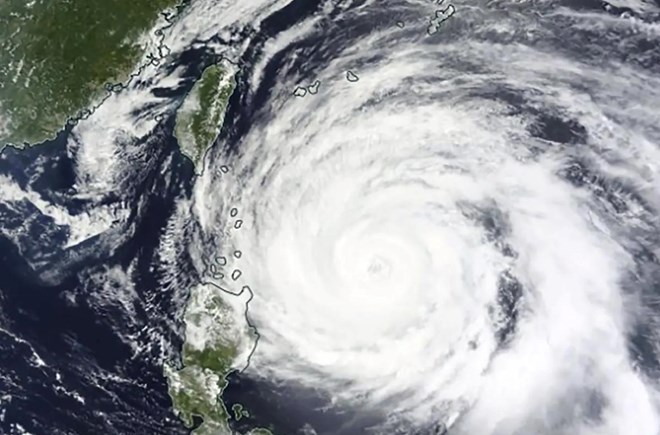 Ảnh vệ tinh bão Mawar ở Philippines ngày 29.5.2023. Ảnh: NASA