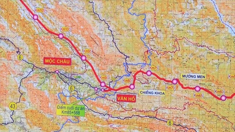 Định hướng tuyến cao tốc Hoà Bình - Mộc Châu. Ảnh minh hoạ
