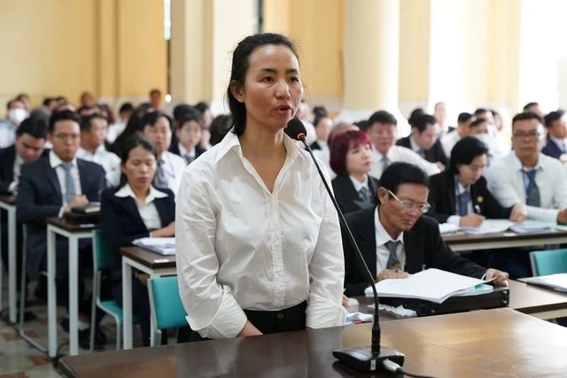 Bị cáo Mỹ Dung tại tòa. Ảnh: Anh Tú