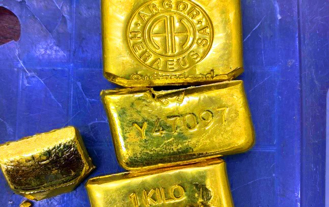 Tang vật vàng thu giữ trong vụ án do trùm buôn lậu Mười Tường cầm đầu. Ảnh: CA An Giang