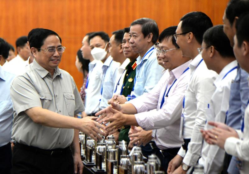 Thủ tướng Phạm Minh Chính chủ trì Hội nghị Hội đồng điều phối vùng Đông Nam Bộ. Ảnh: Minh Quân