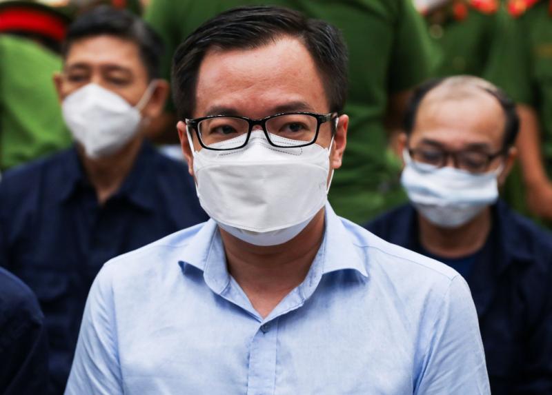 Bị cáo Tề Trí Dũng tại tòa sáng nay. Ảnh: Quỳnh Trần