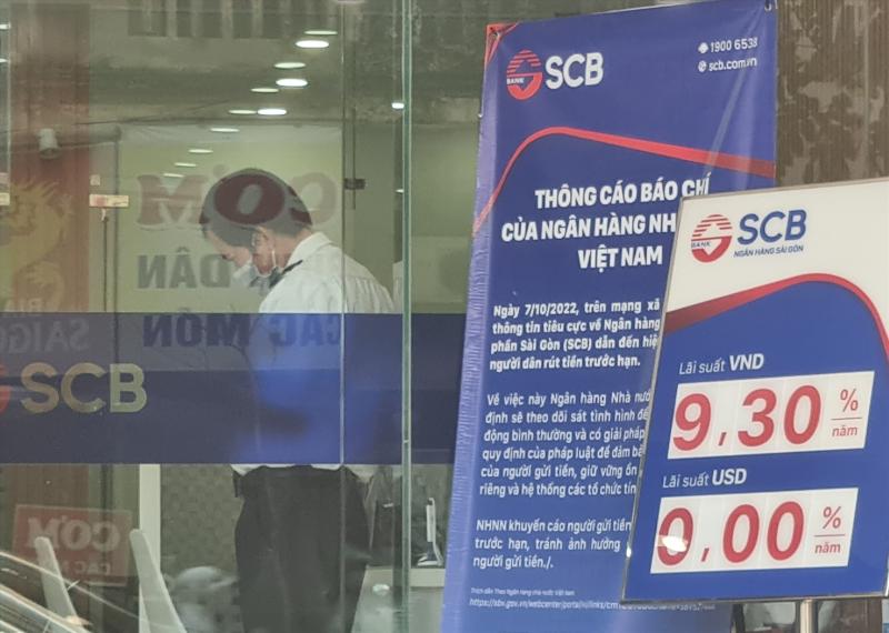 Ngân hàng SCB từng làm nóng cuộc đua lãi suất huy động trên thị trường với mức lãi suất gần 10%/năm. Ảnh: Lam Duy