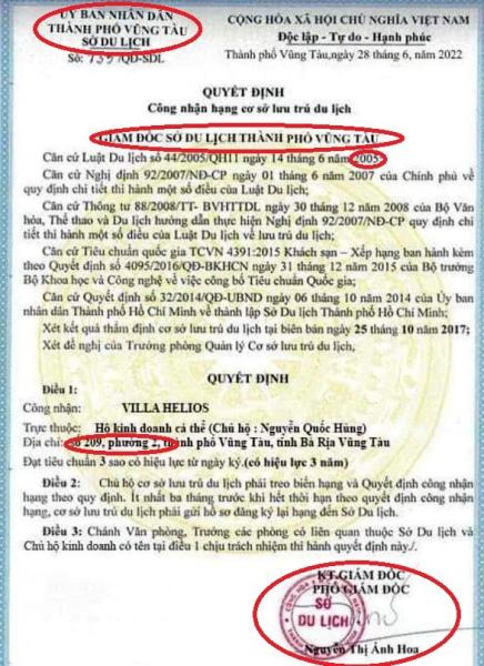 Giấy phép các đối tượng đưa ra để tạo lòng tin với du khách nhiều lỗi vi phạm dễ nhận biết.