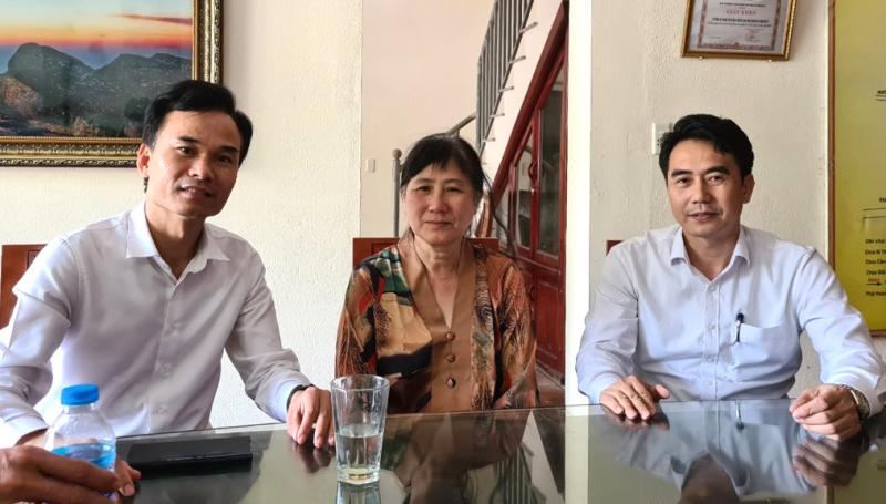 Bà Liên tại trụ sở Ban Quản lý di tích và rừng quốc gia Yên Tử. Ảnh: BQLYT