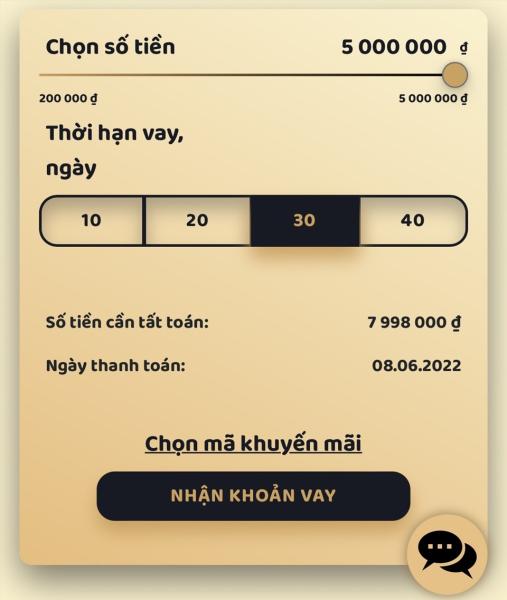 Một App cho vay online được quảng cáo tràn lan trên mạng với lãi suất gần 60% chỉ trong vòng 30 ngày.